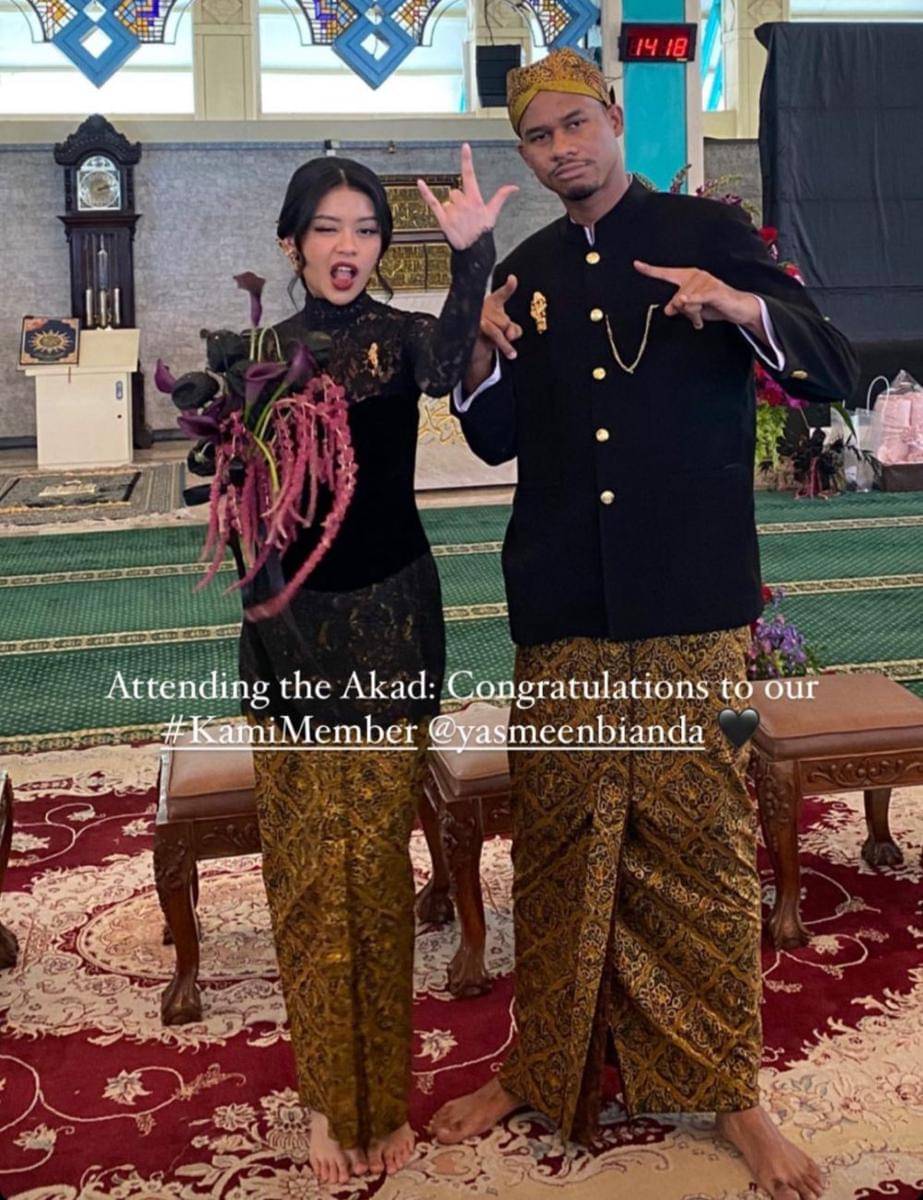 Busana dan makeup pernikahan Yasmeen (instagram.com/yasmeenbianda)