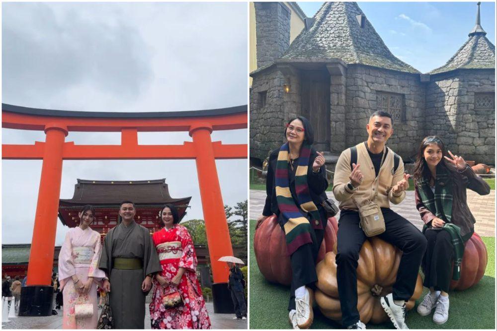 10 Potret Dian Nitami dan Keluarga Liburan ke Jepang, Seru Bertiga!