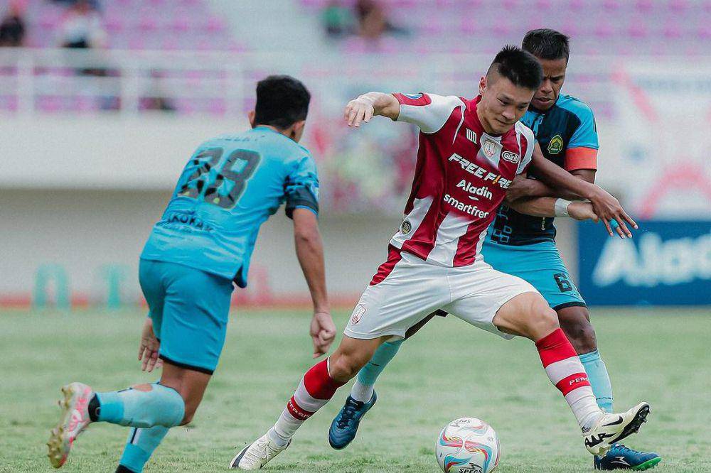 Persis Solo dalam laga menghadapi Persikabo 1973 pada pekan ke-32 Liga 1 2023/2024. (instagram.com/persisofficial)