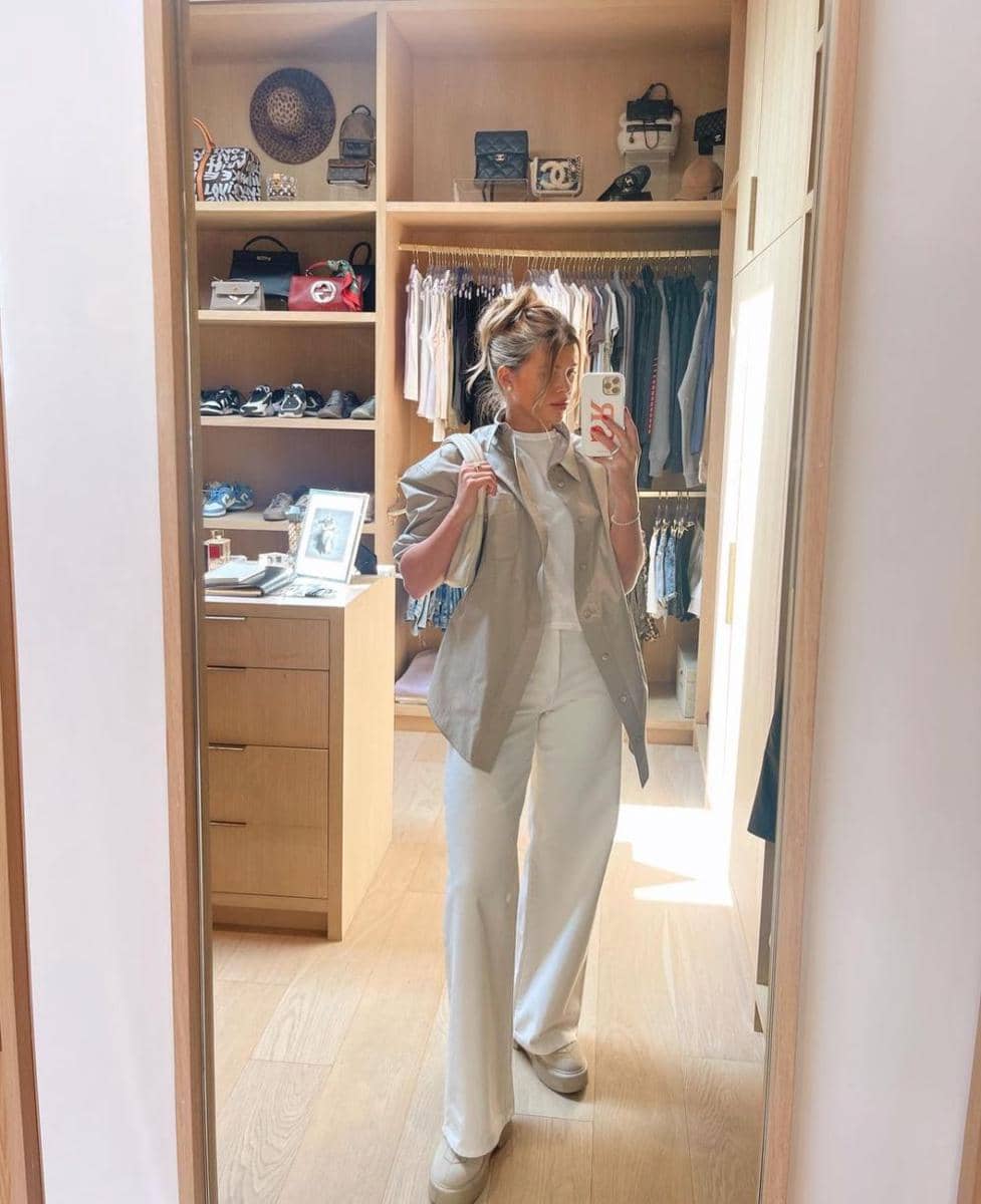 padu padan long pants ala Sofia Richie (instagram.com/sofiarichiegrainge)