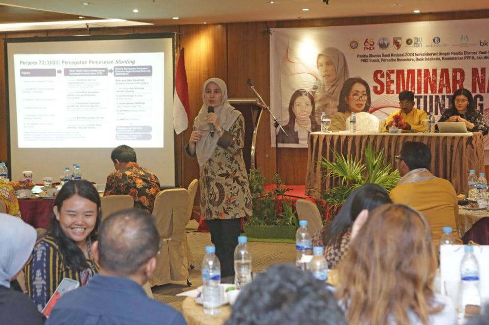 Seminar Nasional Stunting 2024 yang dilaksanakan dalam rangkaian Perayaan Nyepi Nasional di Le Polonia Hotel Medan, Minggu (21/4/2024). (Dok. IDN Times)