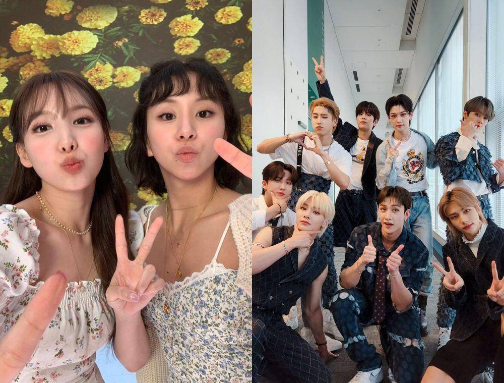 Nayeon-Chaeyoung TWICE dan Stray Kids (instagram.com/twicetagram | twitter.com/Stray_Kids_JP)