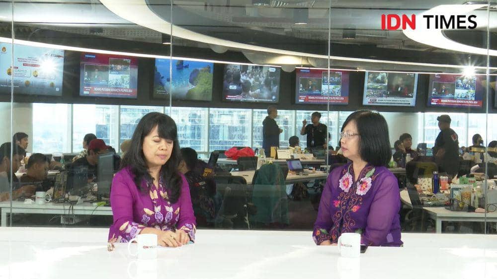 Siti Nugraha Mauludiah, Direktur Jenderal Informasi dan Diplomasi Publik Kementerian Luar Negeri RI, di program Real Talk with Uni Lubis pada Senin (22/04/2024) di Studio IDN Media HQ (youtube.com/IDN Times)