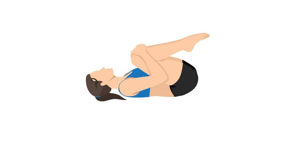 ilustrasi pose Apanasana (vecteezy.com/Lio putra)