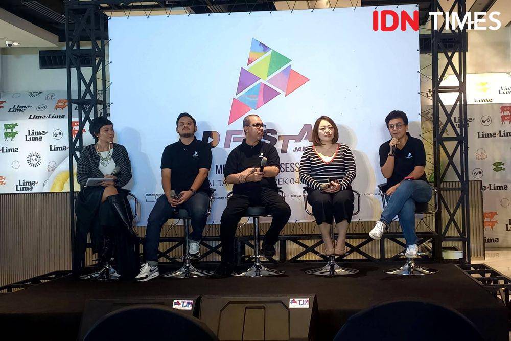 Martha D. Silalahi (ujung kanan) di Media briefing session D'FESTA Jakarta 2024 di Mal Taman Anggrek, Jakarta, Selasa (23/4/2024). (IDN Times/Ines Suseno)