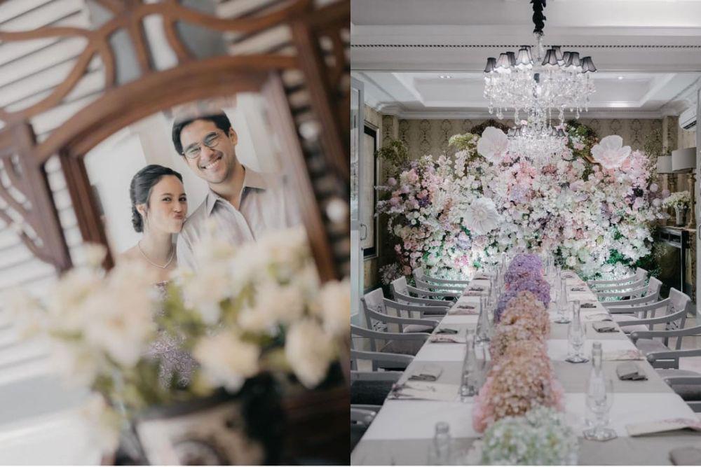 9 Dekorasi Lamaran Anggika Bolsterli dan Omar, Serba Bunga Lilac!