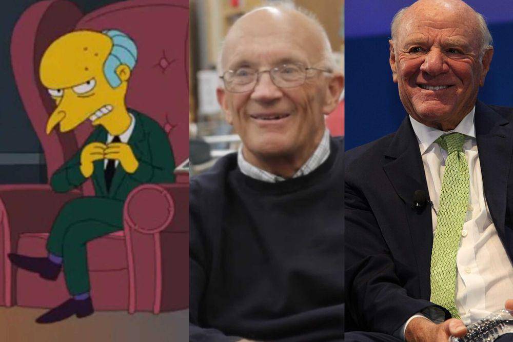Mr. Burn (kiri), David Bailey, dan Barry Diller (dok. 20th Television Animation | youtube.com/dailyemerald | commons.wikimedia.org/World Travel and Tourism Council)