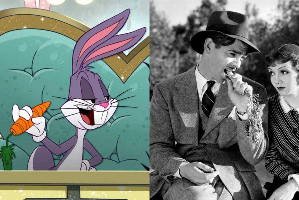 Bugs Bunny dan Clark Gable (dok. Warner Bros. Animation | dok. Columbia Pictures/It Happened One Night)