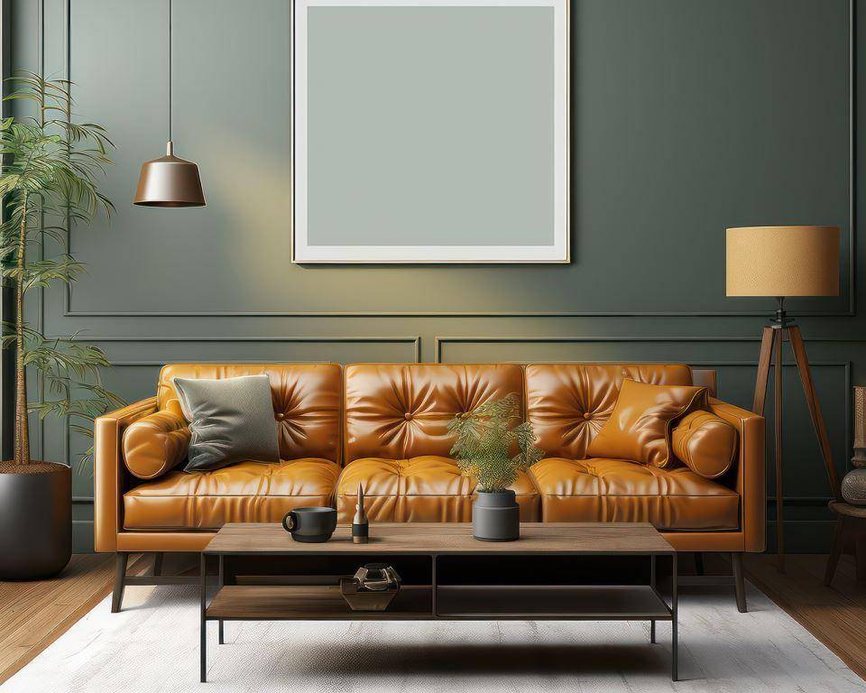 ilustrasi sofa kulit berwarna cokelat (pixabay.com/Ridderhof)