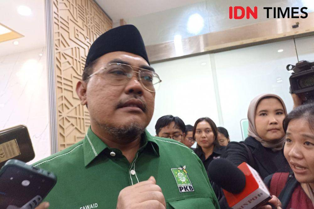 Waketum PKB Jazilul Fawaid membantah Prabowo dan Cak Imin bahas jatah menteri untuk partainya. (IDN Times/Amir Faisol)