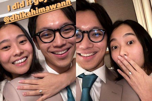 7 Potret Brandon Salim Melamar Dhika Himawan di Jepang, Pamer Cincin