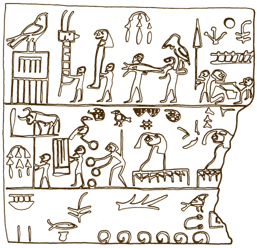 fragmen ilustrasi tradisi pengorbanan manusia di Mesir kuno (ancient-egypt.org/Wikinson)
