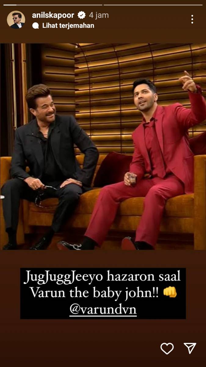 unggahan Anil Kapoor (instagram.com/anilskapoor)