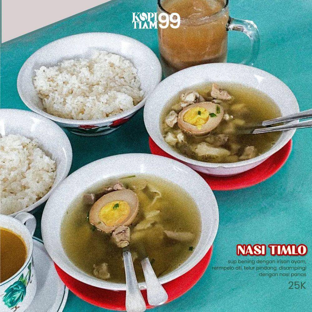 Nasi timlo ala Kopitiam 99 Malang. Instagram/kopi.tiam99