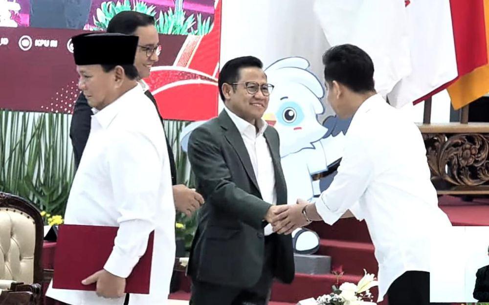 Prabowo: Mas Anies, Mas Muhaimin, Saya Tahu Senyum Anda Berat Sekali