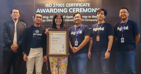 Siap Ekspansi Global, Agate Raih Sertifikasi ISO 27001