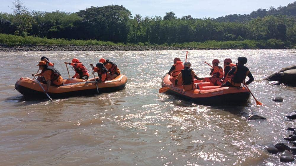 Pencarian korban hilang di Sungai Lematang Ogan Ilir (Dok: Basarnas Palembang)