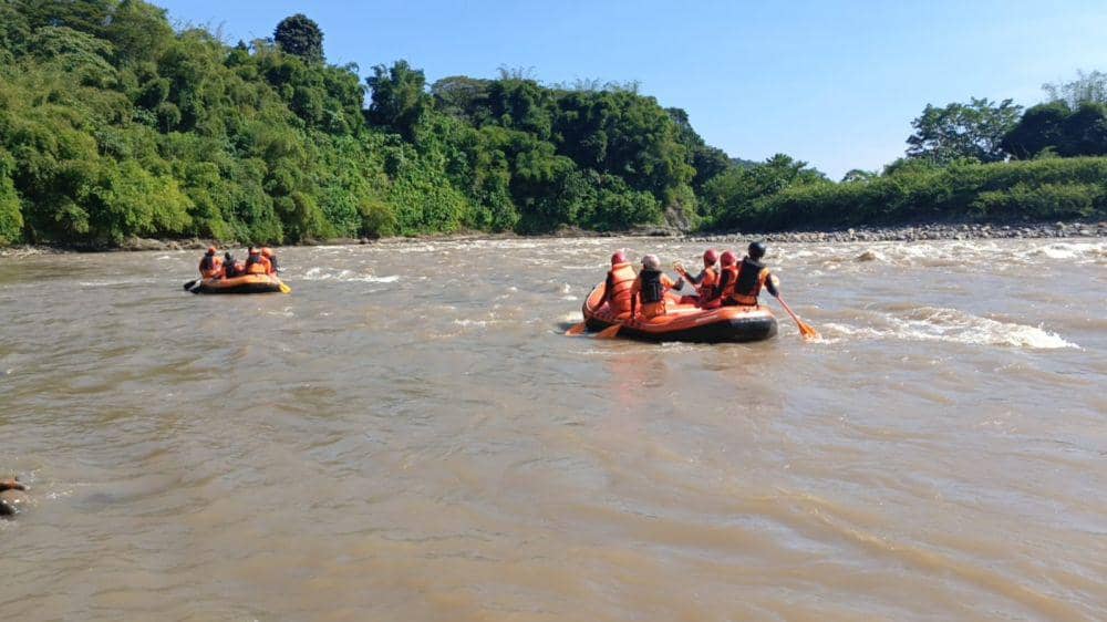 Pencarian korban hilang di Sungai Lematang Ogan Ilir (Dok: Basarnas Palembang)