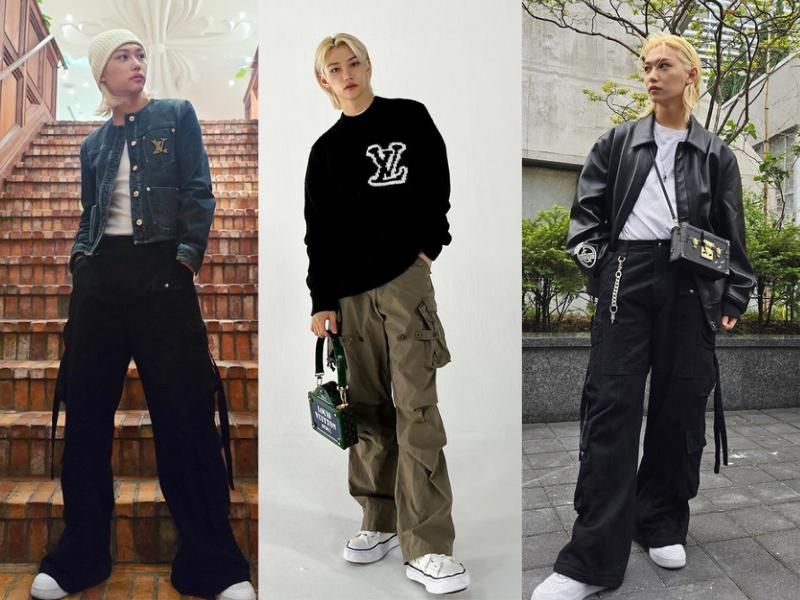 7 Inspirasi OOTD Celana Cargo ala Felix Stray Kids