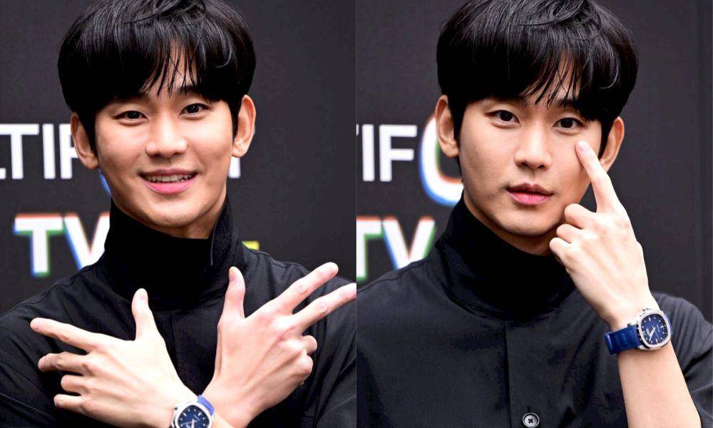 potret Kim Soo Hyun di event MIDO (dok. Newsen)