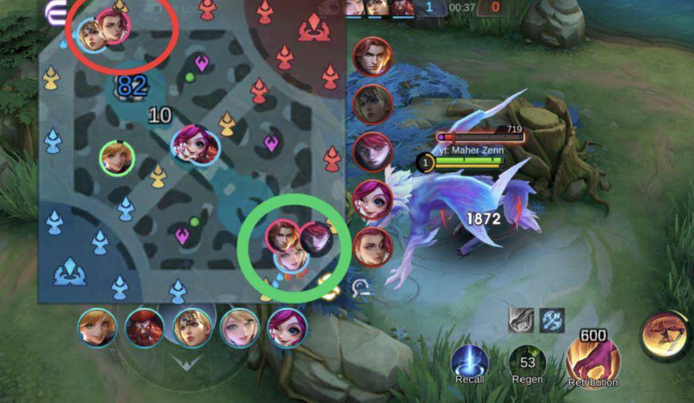 potret posisi lawan di map (dok. Moonton/Mobile Legends)