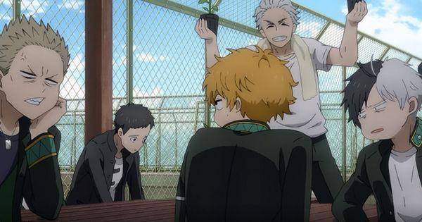 Hajime memperlihatkan hasil kebunnya ( Dok. CloverWorks / Wind Breaker )