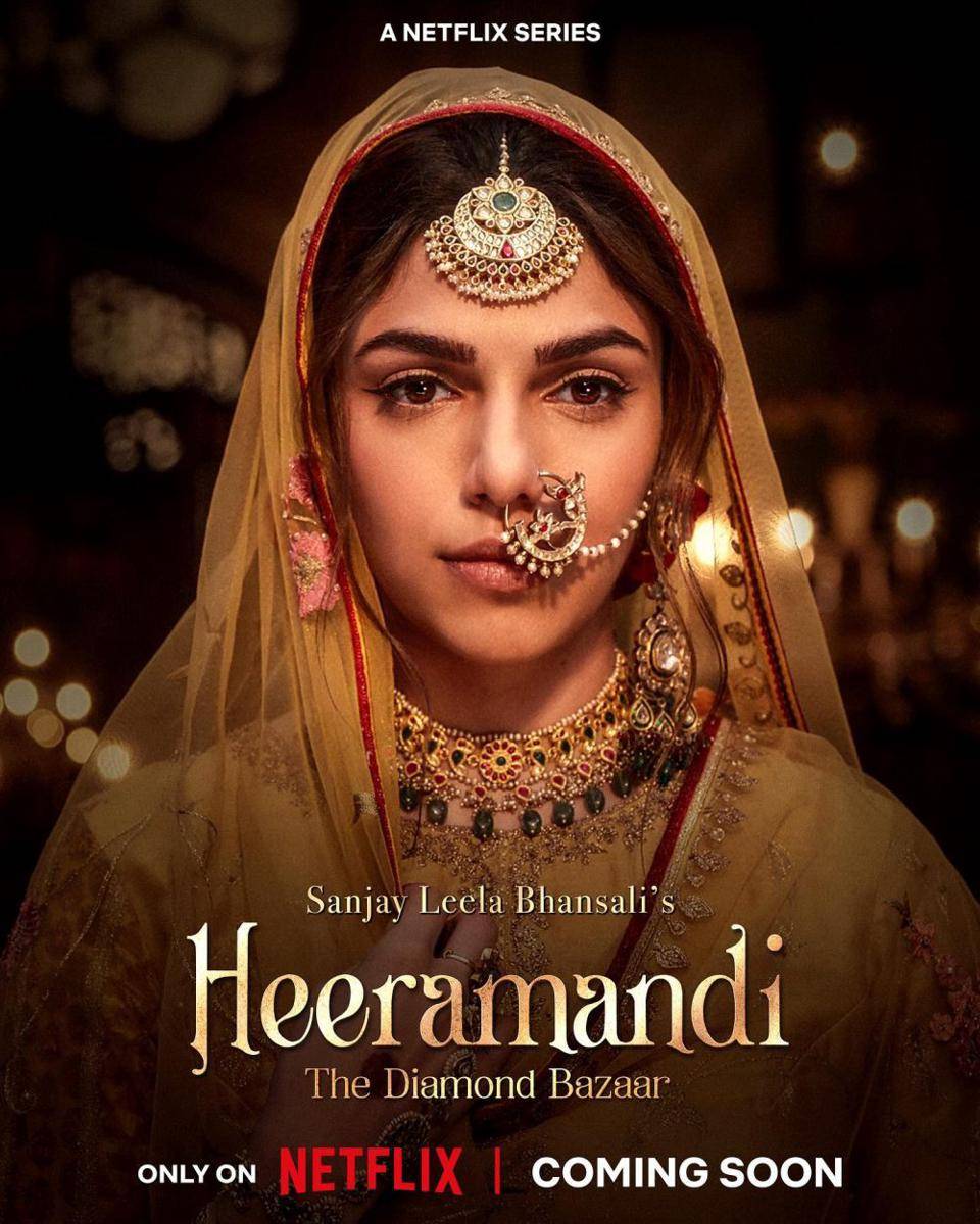 poster karakter Sharmin Segal di serial Heeramandi (instagram.com/netflix_in)