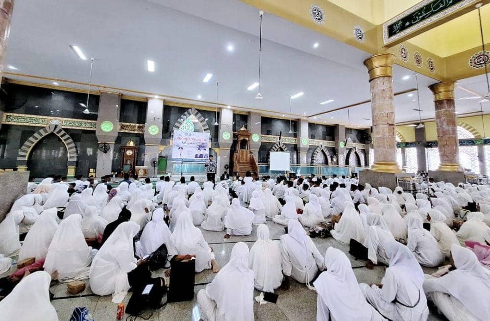 Manasik haji sebagai persiapan jelang pemberangkatan jemaah haji ke Tanah Suci. (Dok. Kemenag Sulsel)