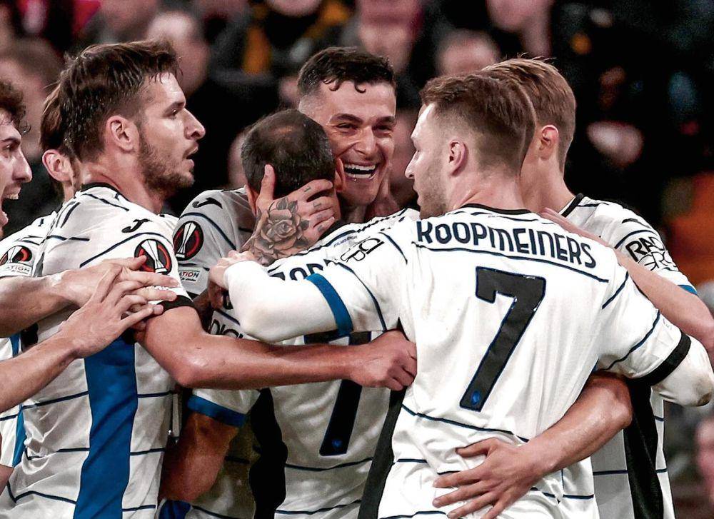 Pemain Atalanta saat merayakan kemenangan. (instagram.com/atalantabc)