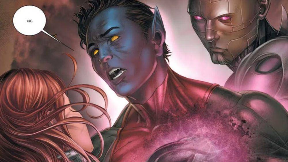 Bastion membunuh Nightcrawler (dok. Marvel Comics/X-Men: Second Coming)
