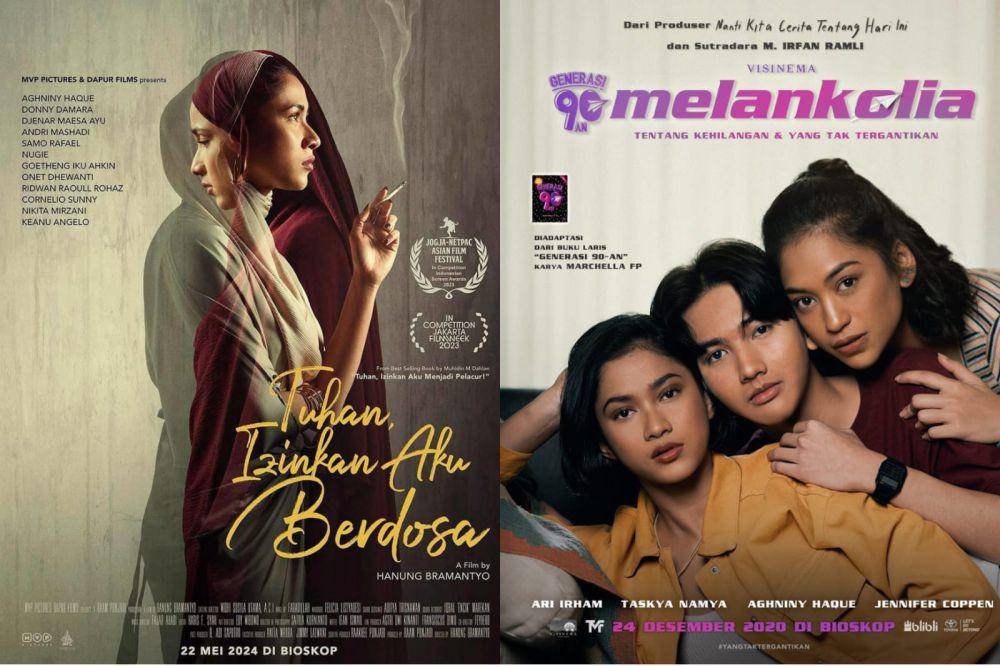 Film  Aghniny Haque selain horor (dok. MVP Pictures / Tuhan, Izinkan Aku Berdosa | dok Visinema Pictures / Generasi 90an: Melankolia)