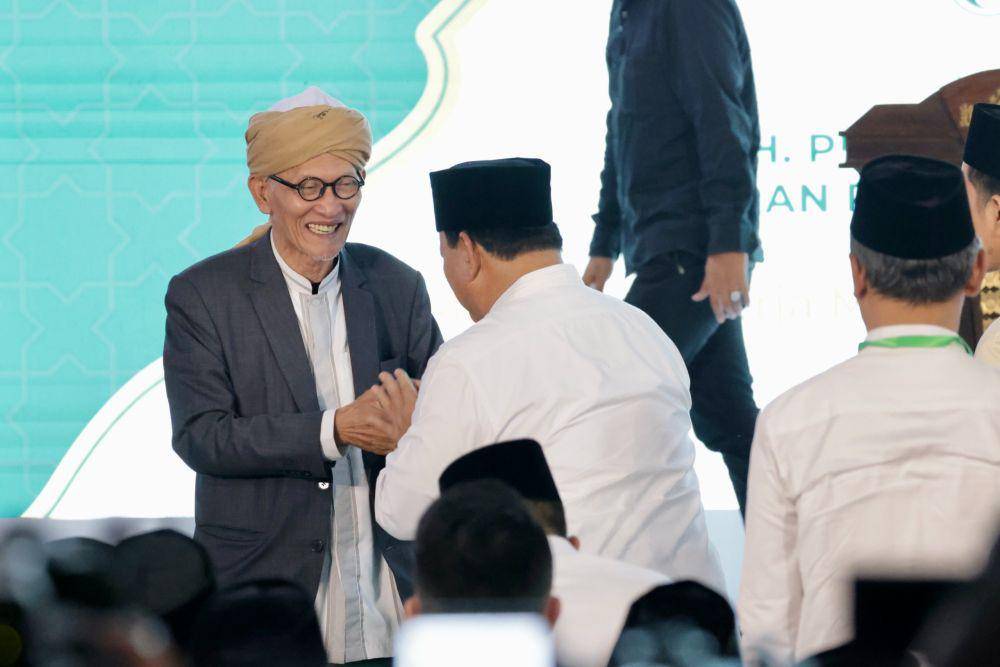 Rais Aam PBNU KH Miftachul Akhyar dan Presiden Terpilih Prabowo Subianto (Dok. Tim Media Prabowo)