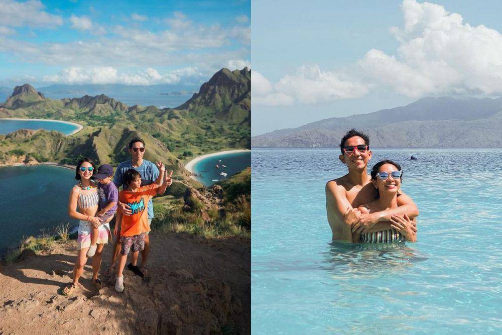 kolase potret Andien Aisyah dan keluarga di Labuan Bajo (instagram.com/andienaisyah)