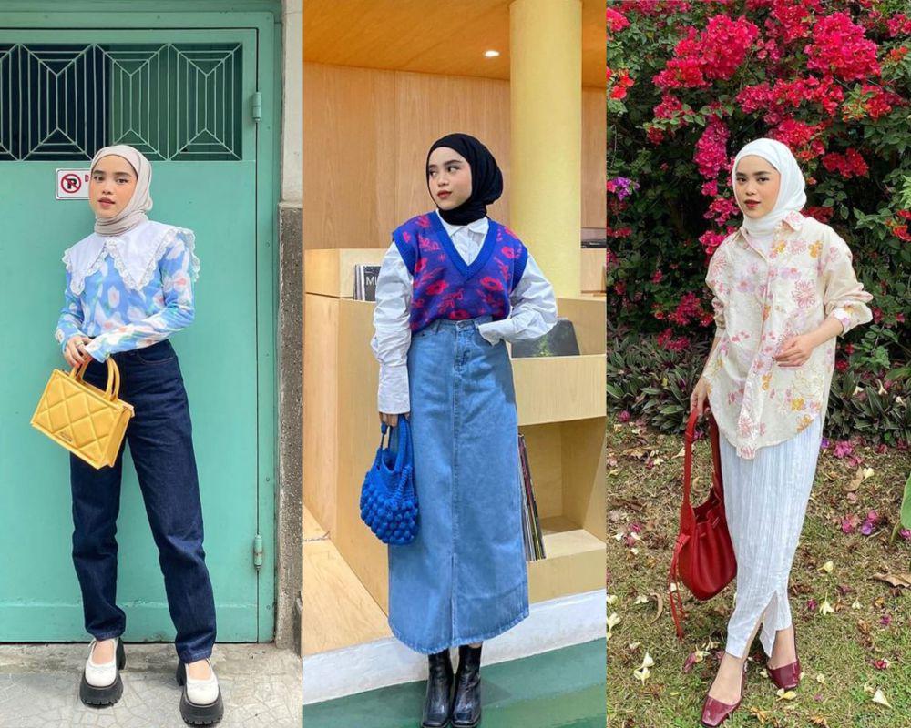 10 Styling Outfit Nuansa Floral ala Raihana Nusaibah, Super Catchy!