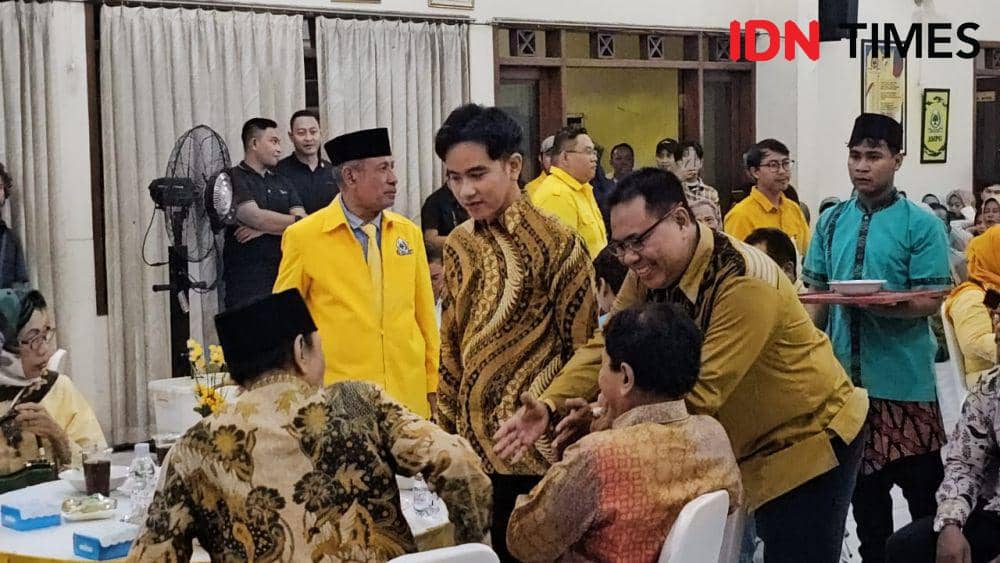 Gibran Rakabuming hadiri halal bi halal Partai Golkar Solo. (IDN Times/Larasati Rey)