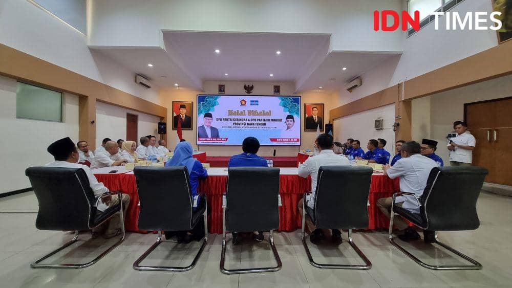 Rapat koordinasi pengurus Gerindra Jateng dan Demokrat untuk persiapan pilgub Jateng. (IDN Times/Fariz Fardianto)