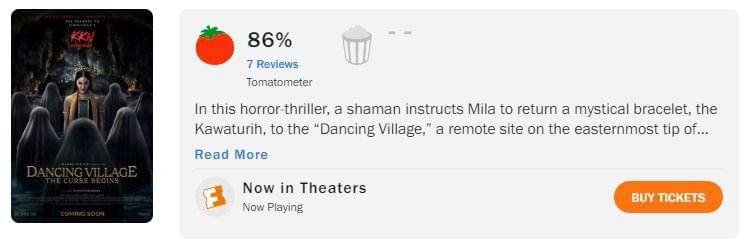 Rotten Tomatoes/Badarawuhi di Desa Penari