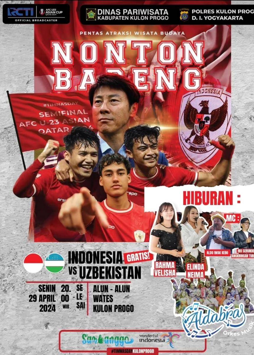lokasi nobar timnas vs Uzbekistan di Kulon Progo (dok.istimewa)