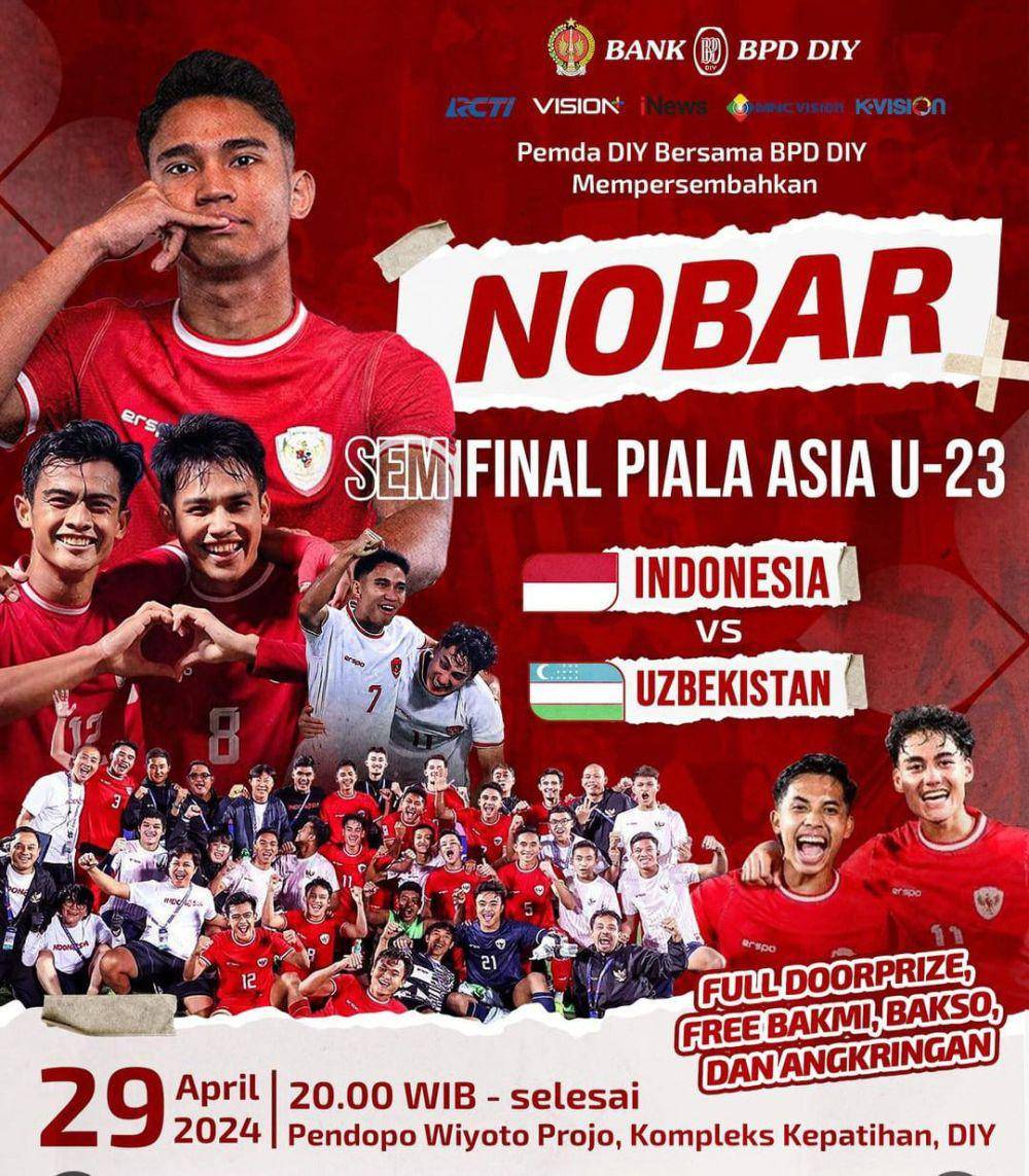 Nobar Timnas Indonesia di Jogja. (Instagram/humasjogja)