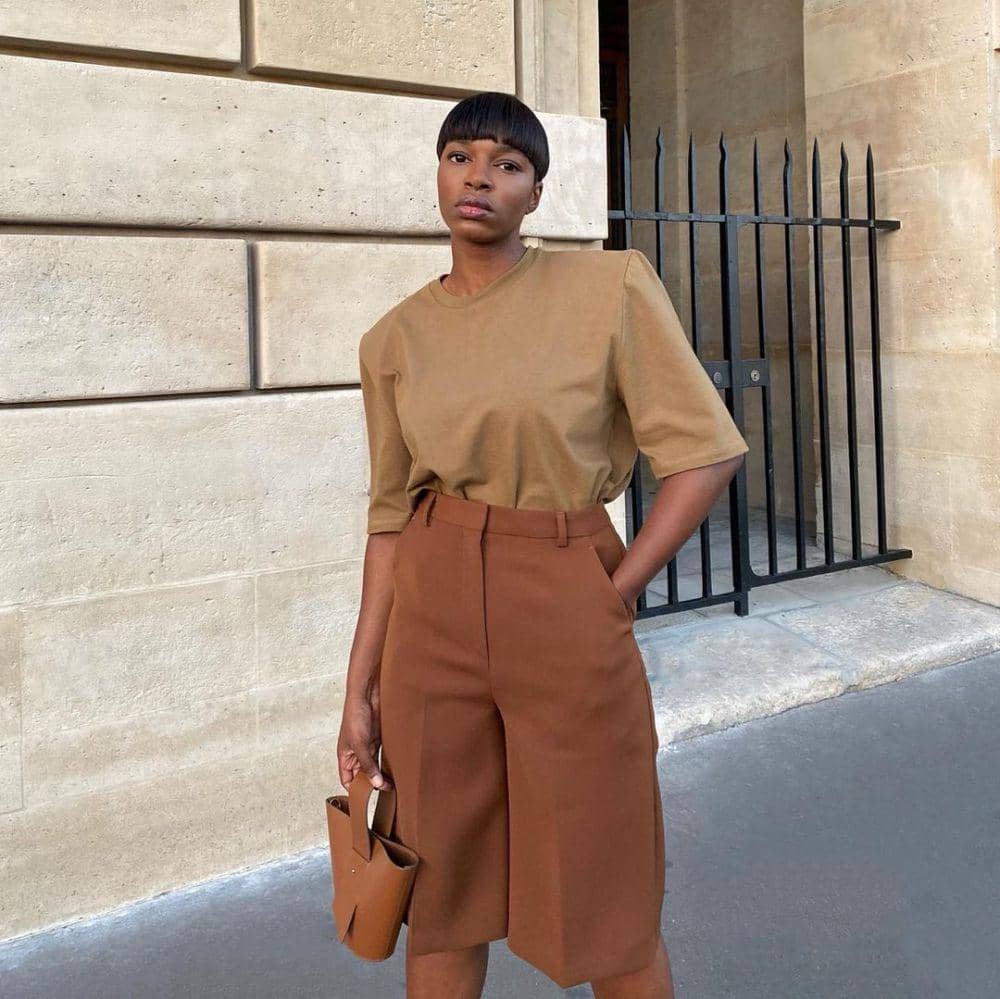 Styling celana long short (Instagram.com/thevisuelofgrace)