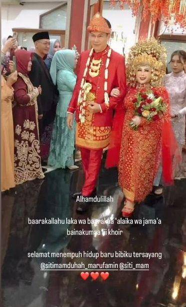 potret pernikahan anak kedua Ma'ruf Amin (instagram.com/sitimamduhah_marufamin)