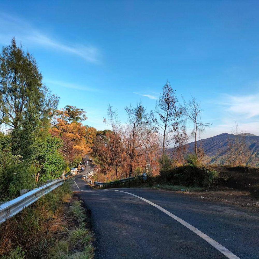 Potret akses jalan ke Bantengan View Point (instagram.com/dion_semeru57)