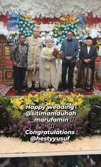 potret pernikahan anak kedua Ma'ruf Amin (instagram.com/sitimamduhah_marufamin)