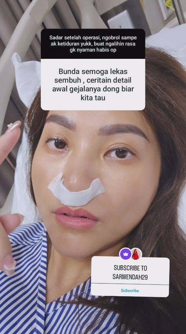 potret Sarwendah jalani operasi karena sinus (instagram.com/sarwendah29)