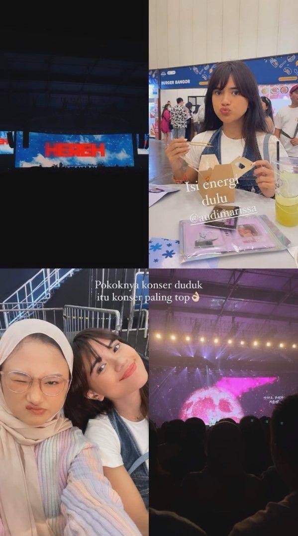 potret Audi Marissa nonton konser IU (instagram.com/audimarissa)