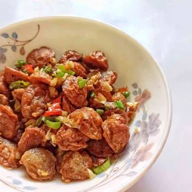Ilustrasi bakso cabe garam (yummy.co.id/Lina Dwi S)