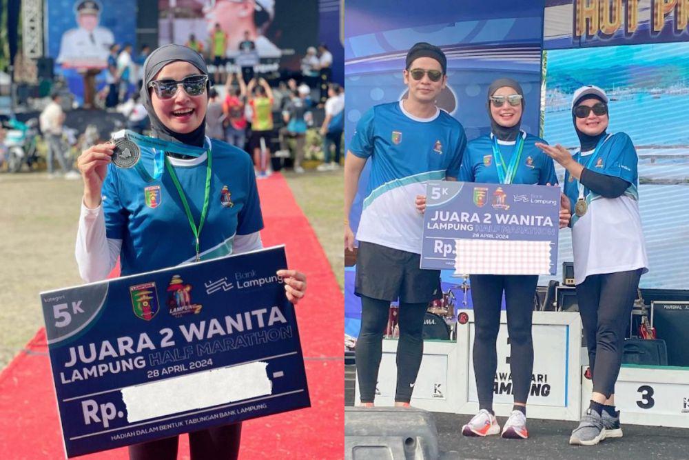 7 Potret Soraya Larasati Juara 2 Lomba Marathon, Keren!