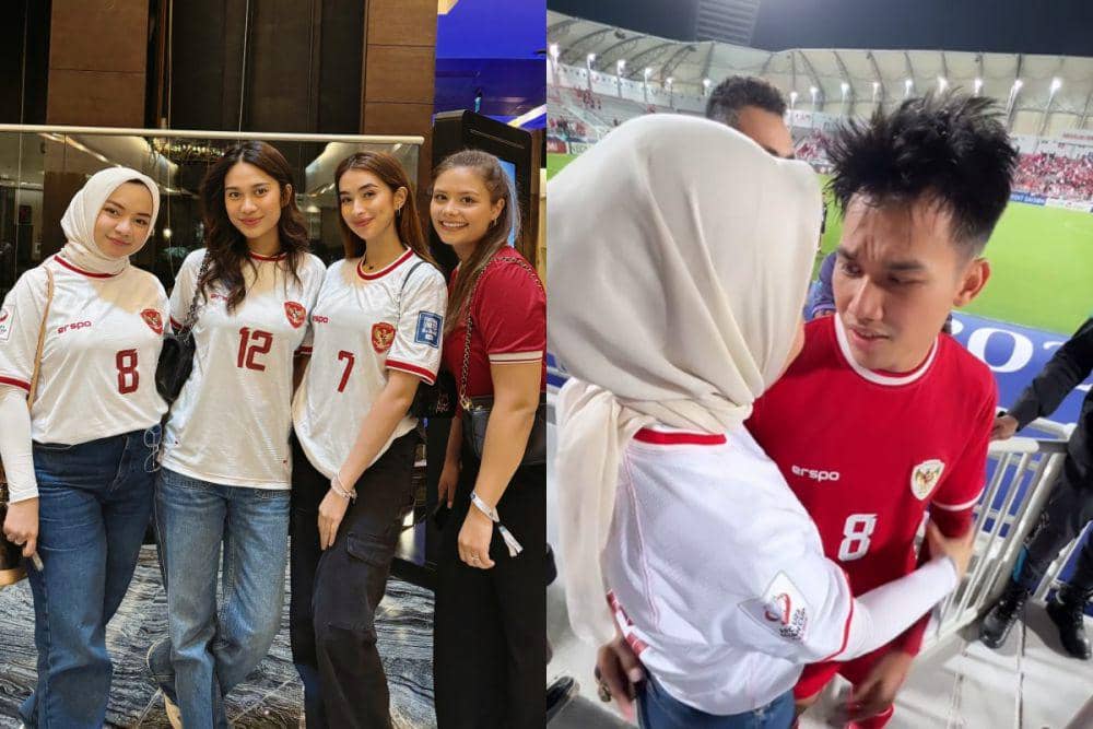 7 Potret Istri Dukung Witan di Qatar, Menenangkan saat Kalah Tanding!