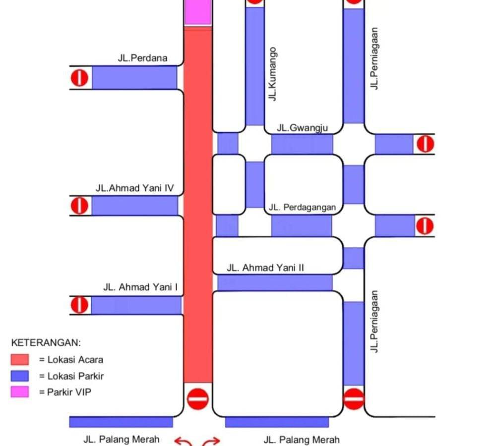 Skema parkir dan titik lokasi rekayasa lalu lintas (dishub kota Medan)