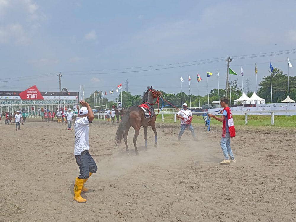 Pacuan kuda di Stadion Sultan Agung (SSA) Bantul.(IDN Times/Daruwaskita)